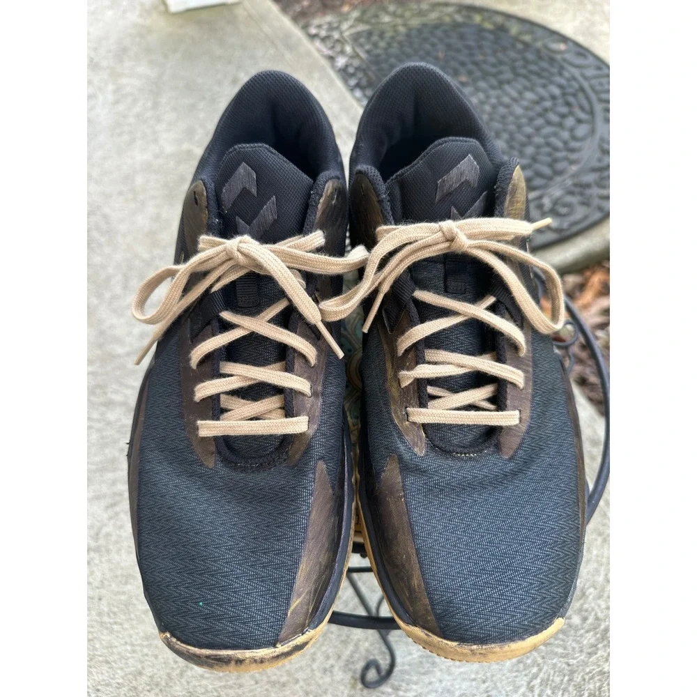 Nike Precision 6 Basketball Shoes Black Gold Men's Size 10‎ Low Top Sneakers